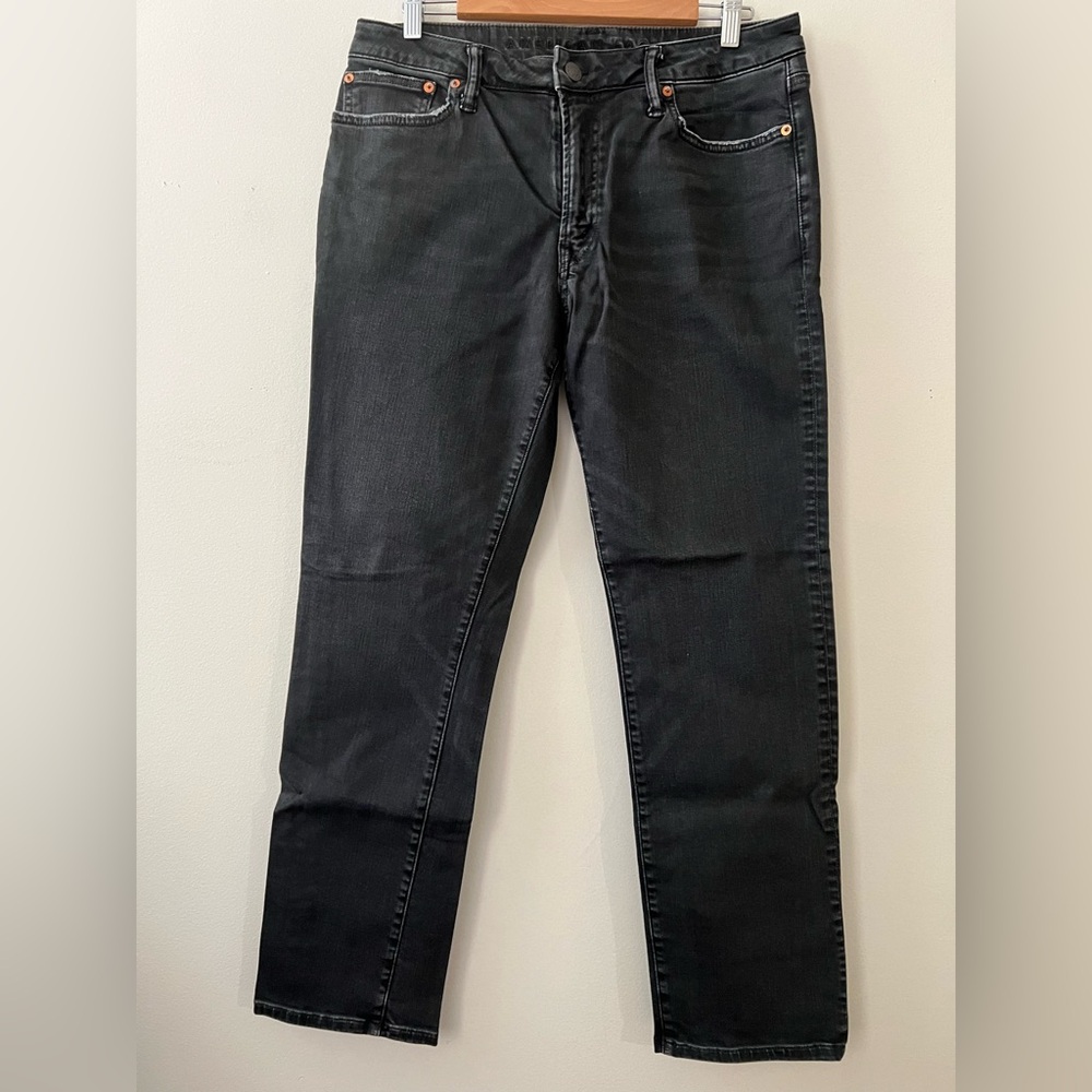 Men's Black Straight Jeans